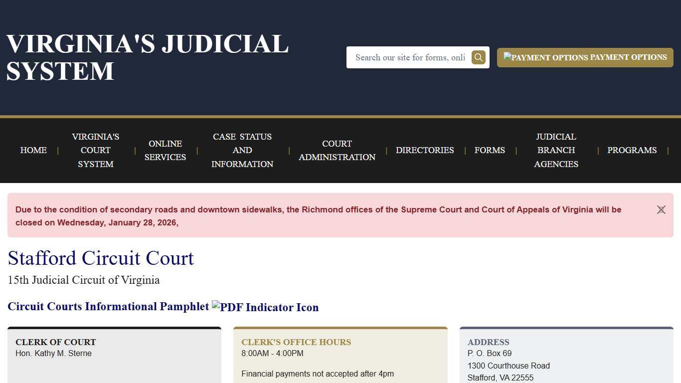 Stafford Circuit Court Virginia Court System