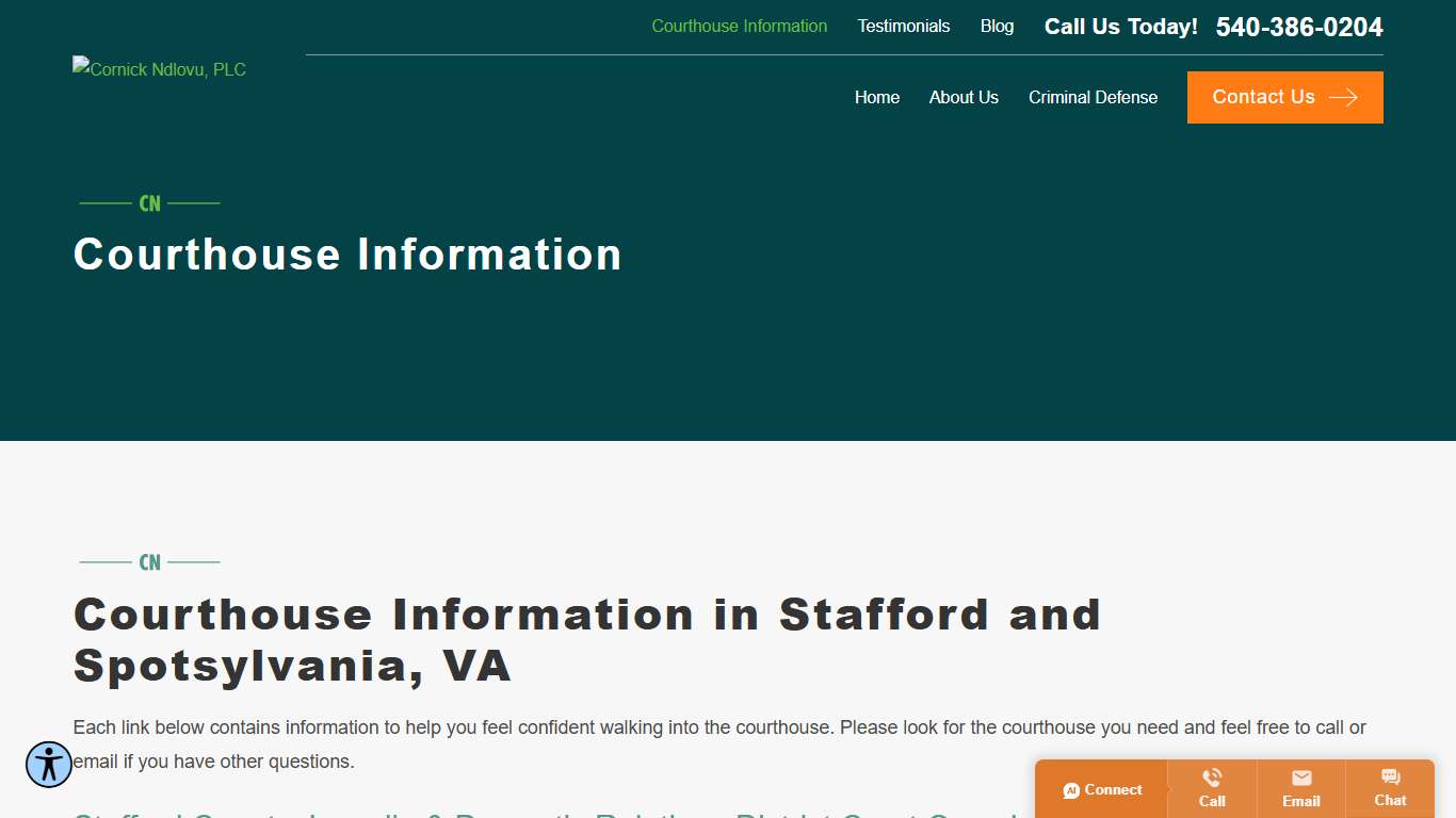 Stafford County Courthouse Information Cornick Ndlovu, PLC